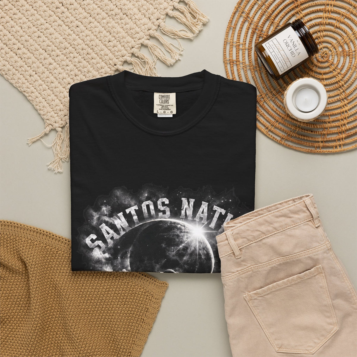 Santos Nation — Black & Charcoal Love Over Everything 1717 T-Shirt