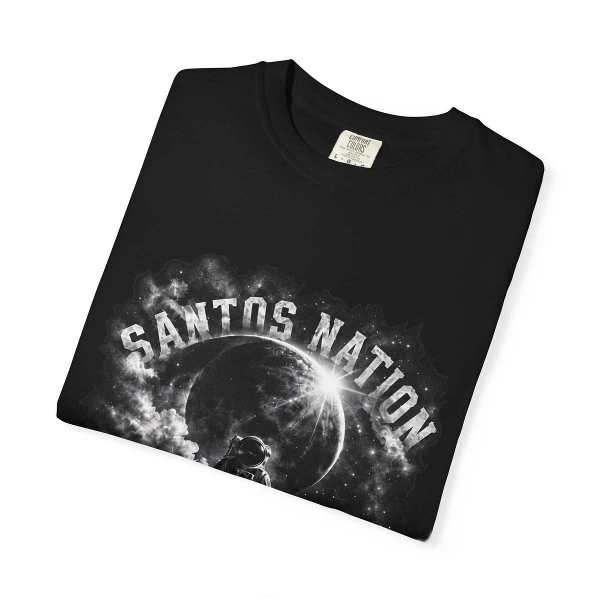 Santos Nation — Black & Charcoal Love Over Everything 1717 T-Shirt