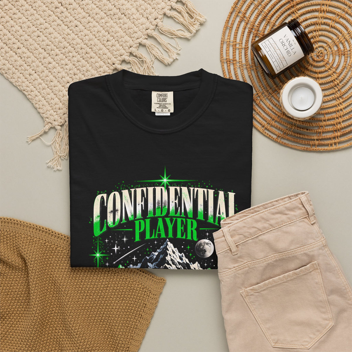 Confidential Player — Green Move in Silence T-Shirt