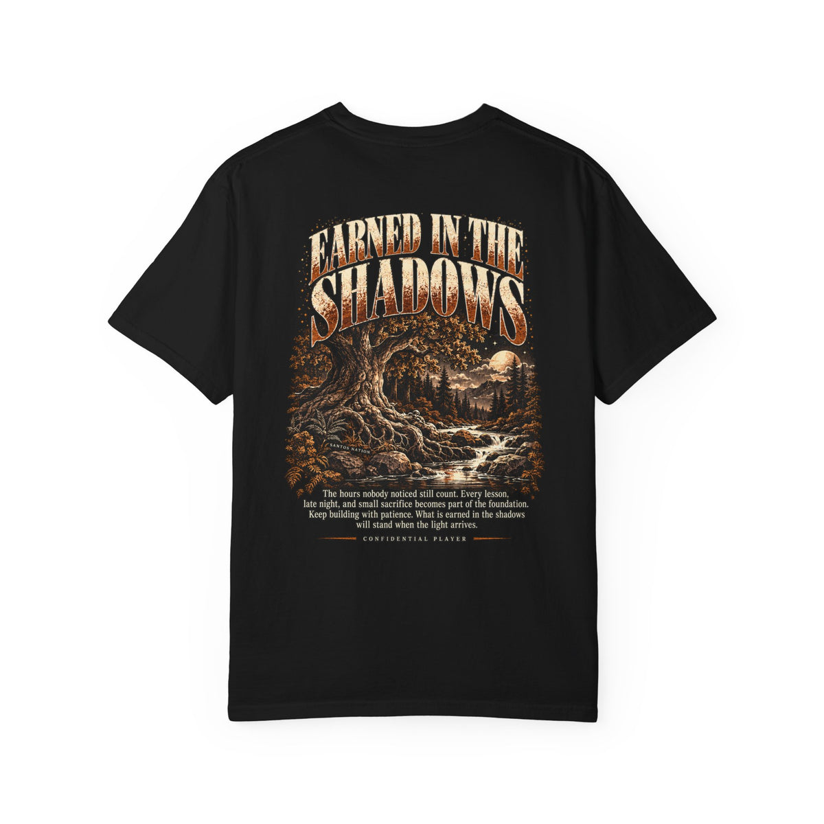 Confidential Player — Brown Earned in the Shadows 1717 T-Shirt
