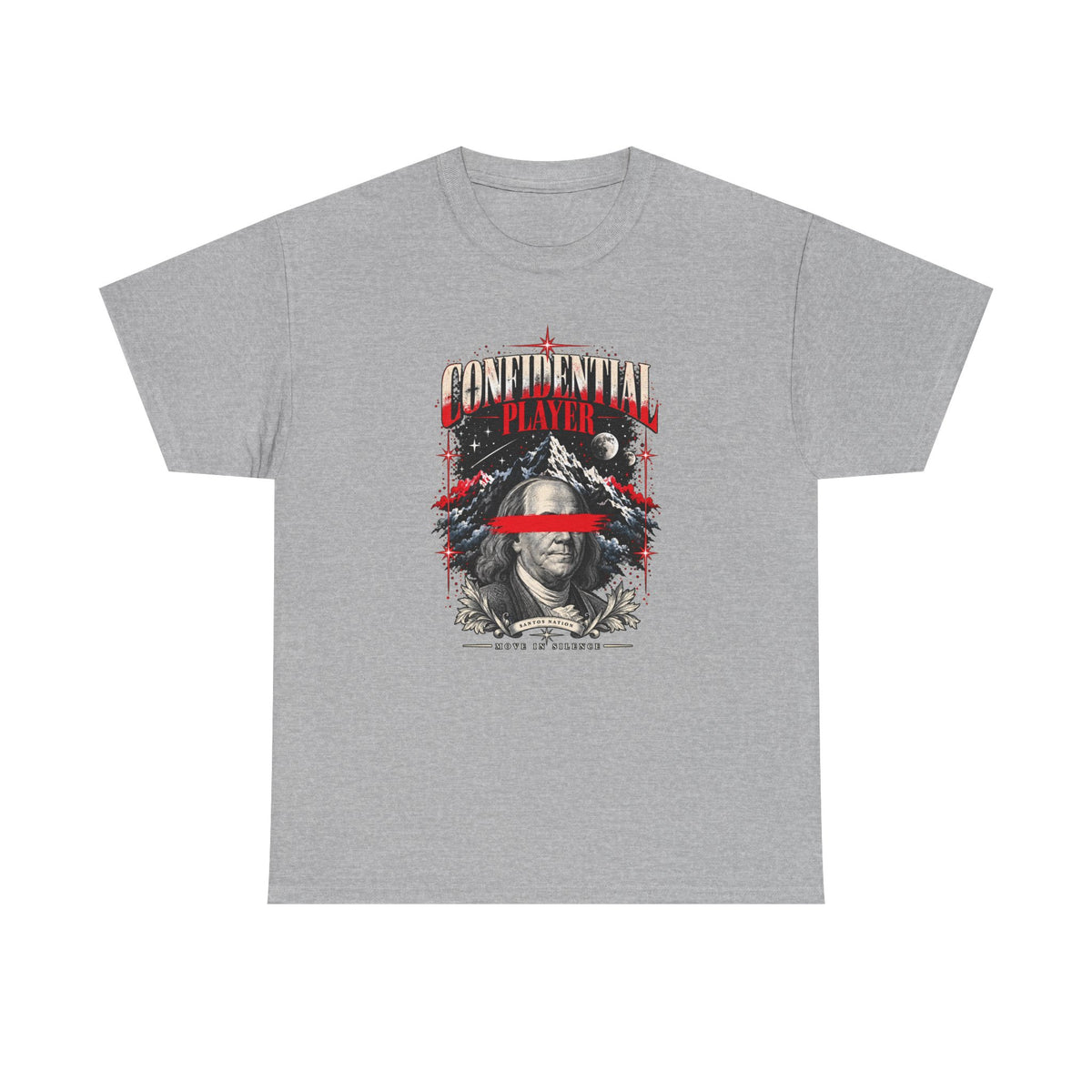 Confidential Player — Crimson Move in Silence T-Shirt