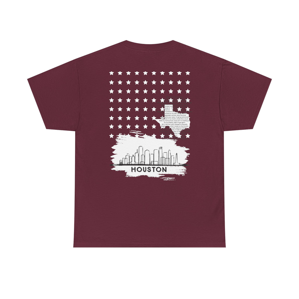 Houston Ghetto Dreams T-Shirt — City Skyline Texas Flag Graphic Tee