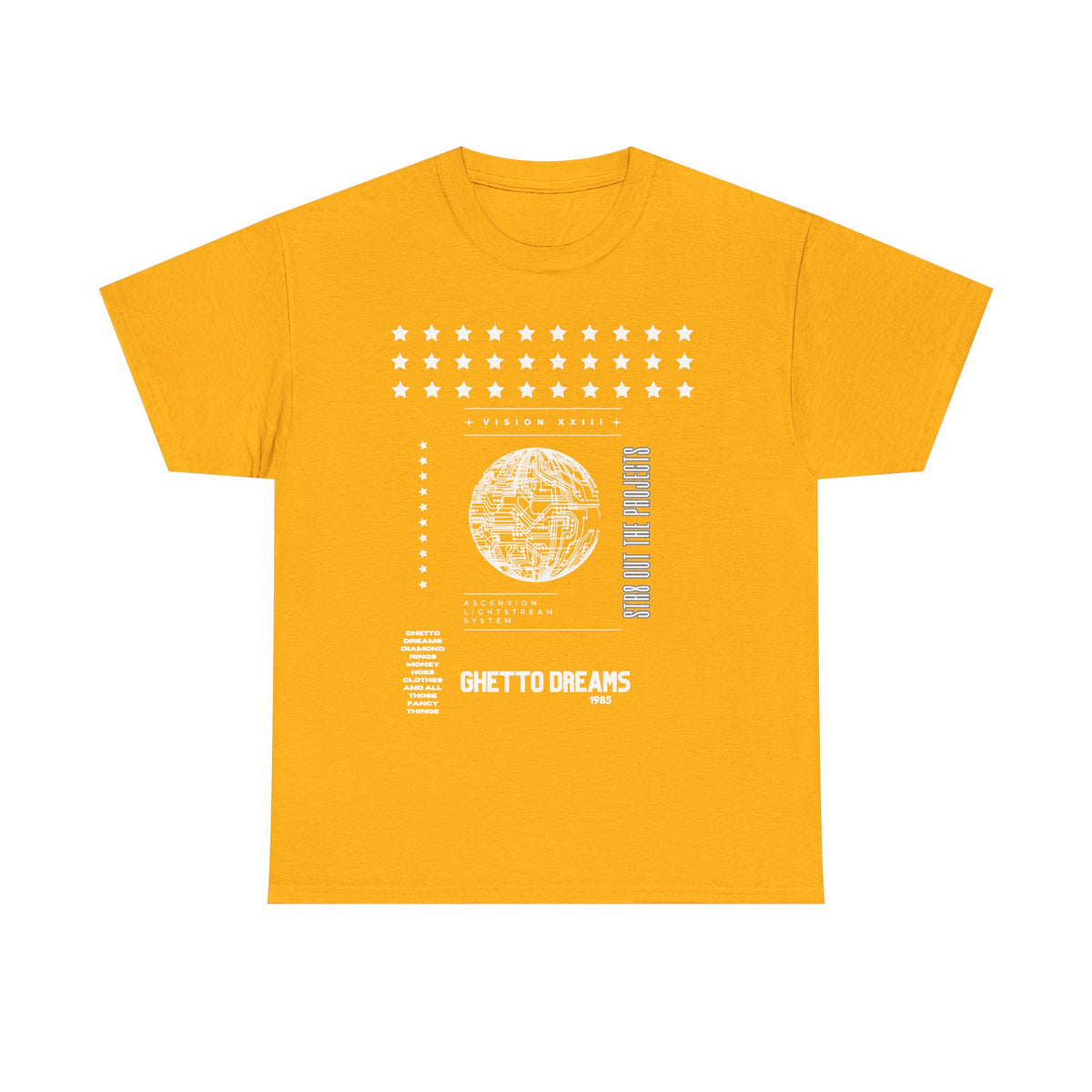 Houston Ghetto Dreams T-Shirt — City Skyline Texas Flag Graphic Tee