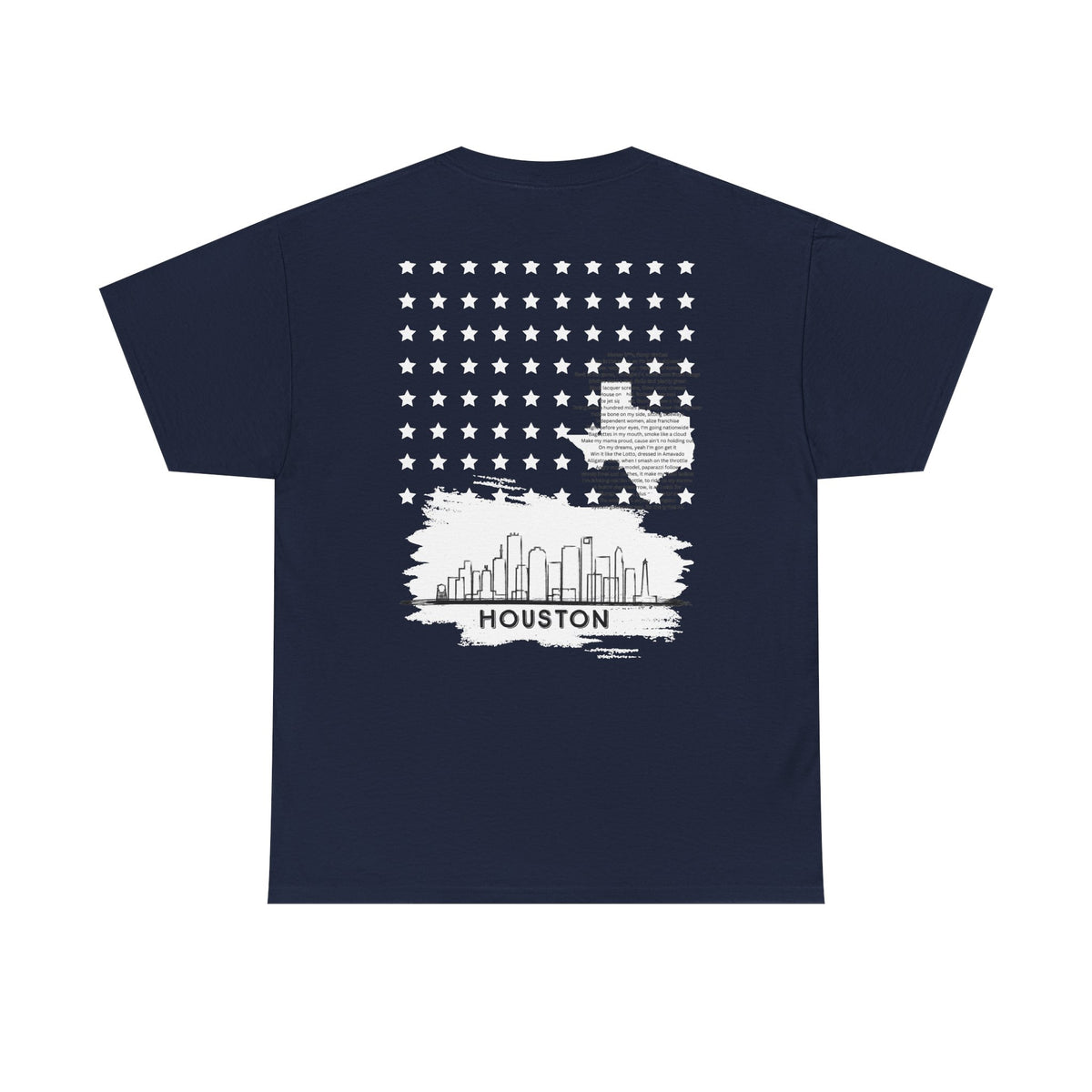 Houston Ghetto Dreams T-Shirt — City Skyline Texas Flag Graphic Tee