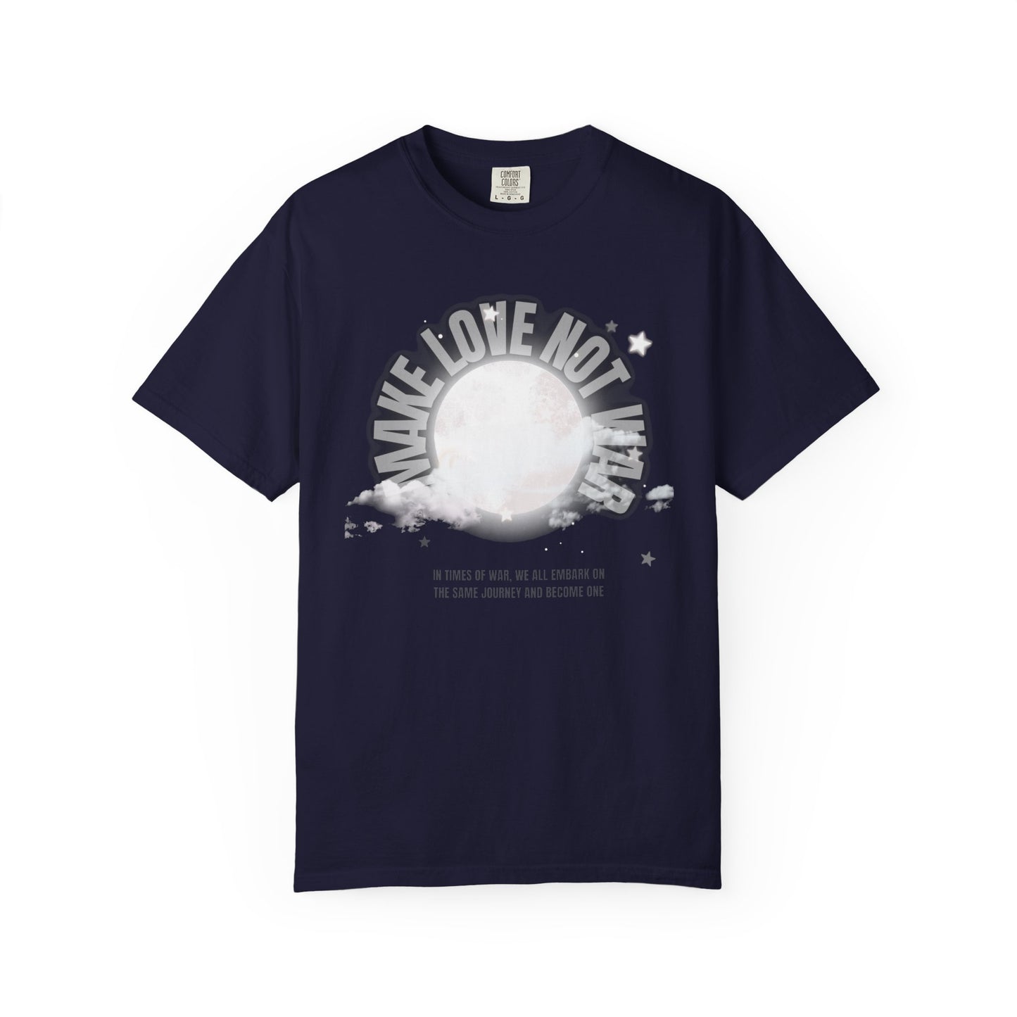 "Make Love not War" Graphic T-Shirt — Vintage Moon Peace Tee