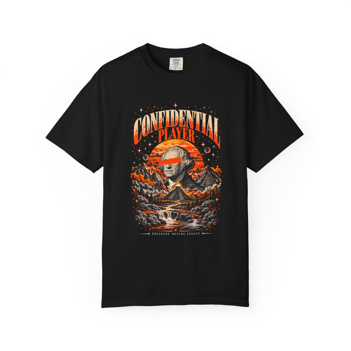 Confidential Player — Orange Pressure Builds Legacy 1717 T-Shirt