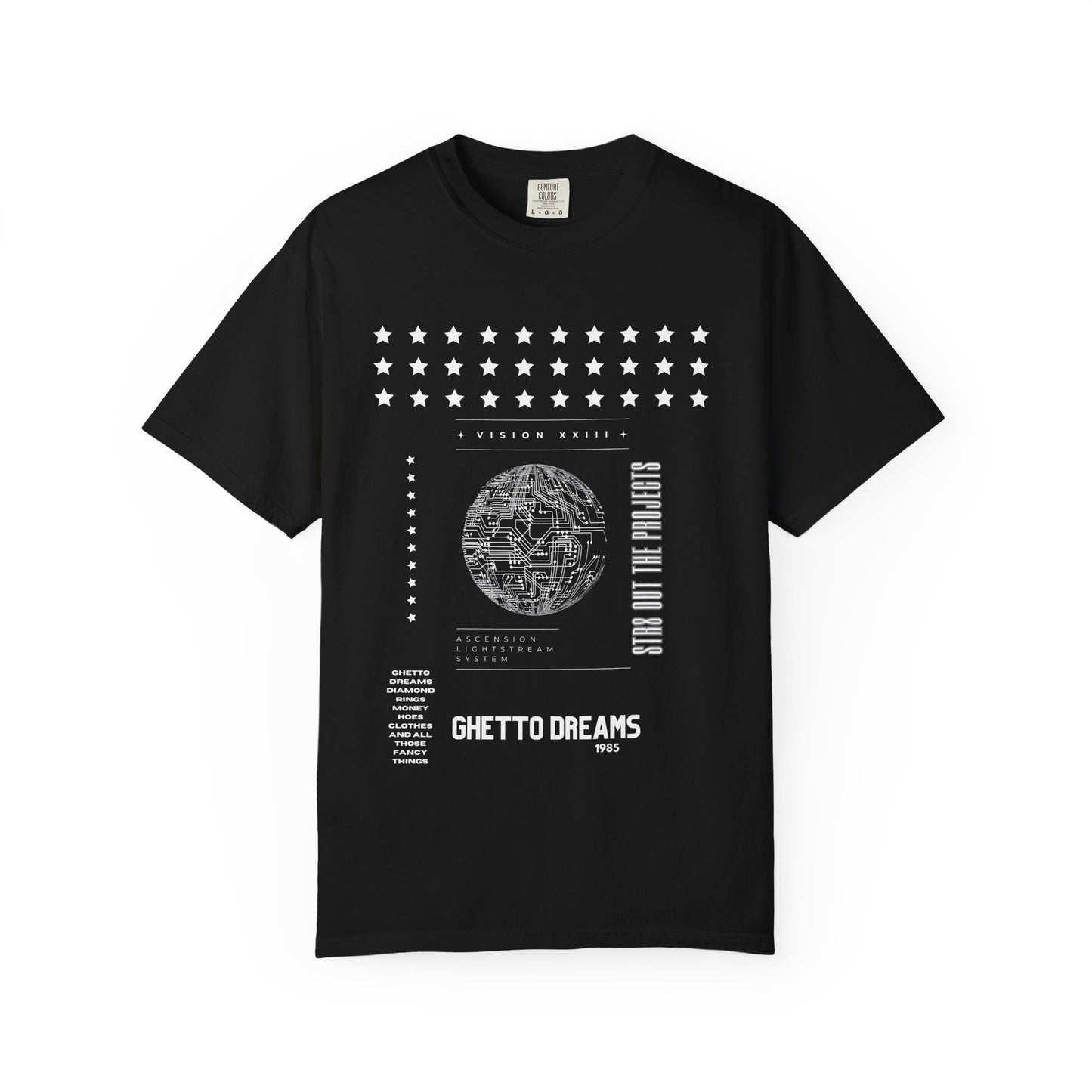 Houston Ghetto Dreams T-Shirt — City Skyline Texas Flag Graphic Tee