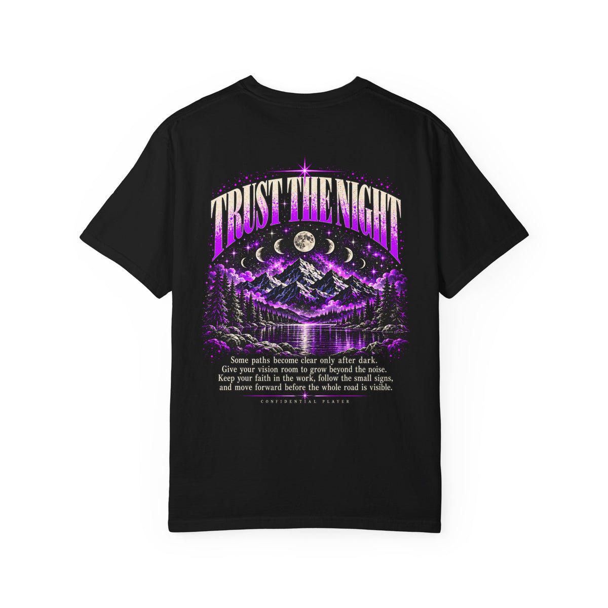 Confidential Player — Purple Trust the Night 1717 T-Shirt