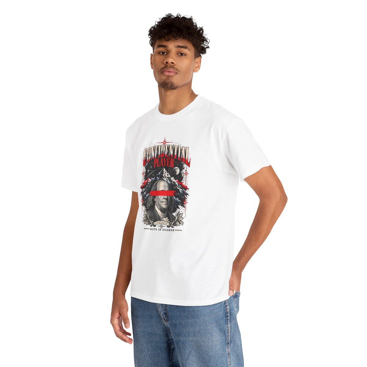 Confidential Player — Crimson Move in Silence T-Shirt