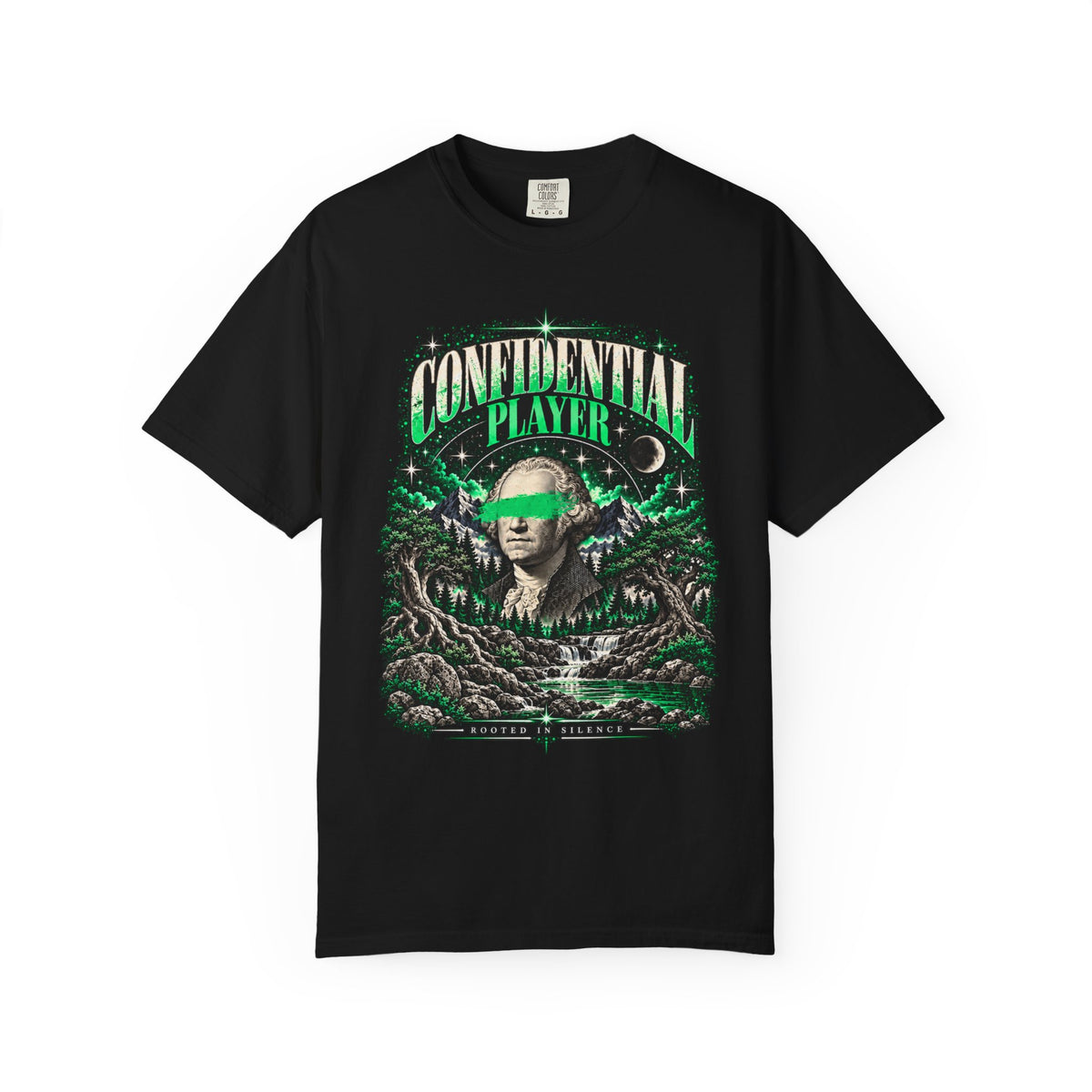 Confidential Player — Green Rooted in Silence 1717 T-Shirt