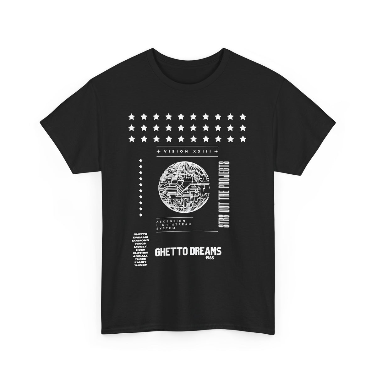 Houston Ghetto Dreams T-Shirt — City Skyline Texas Flag Graphic Tee