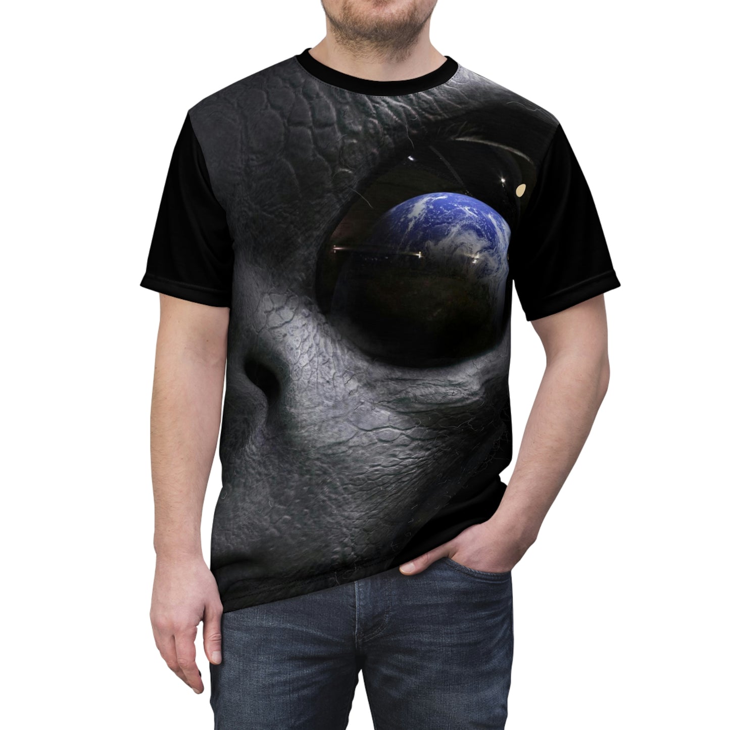 Unisex Cut & Sew Tee (AOP) Space Cadet