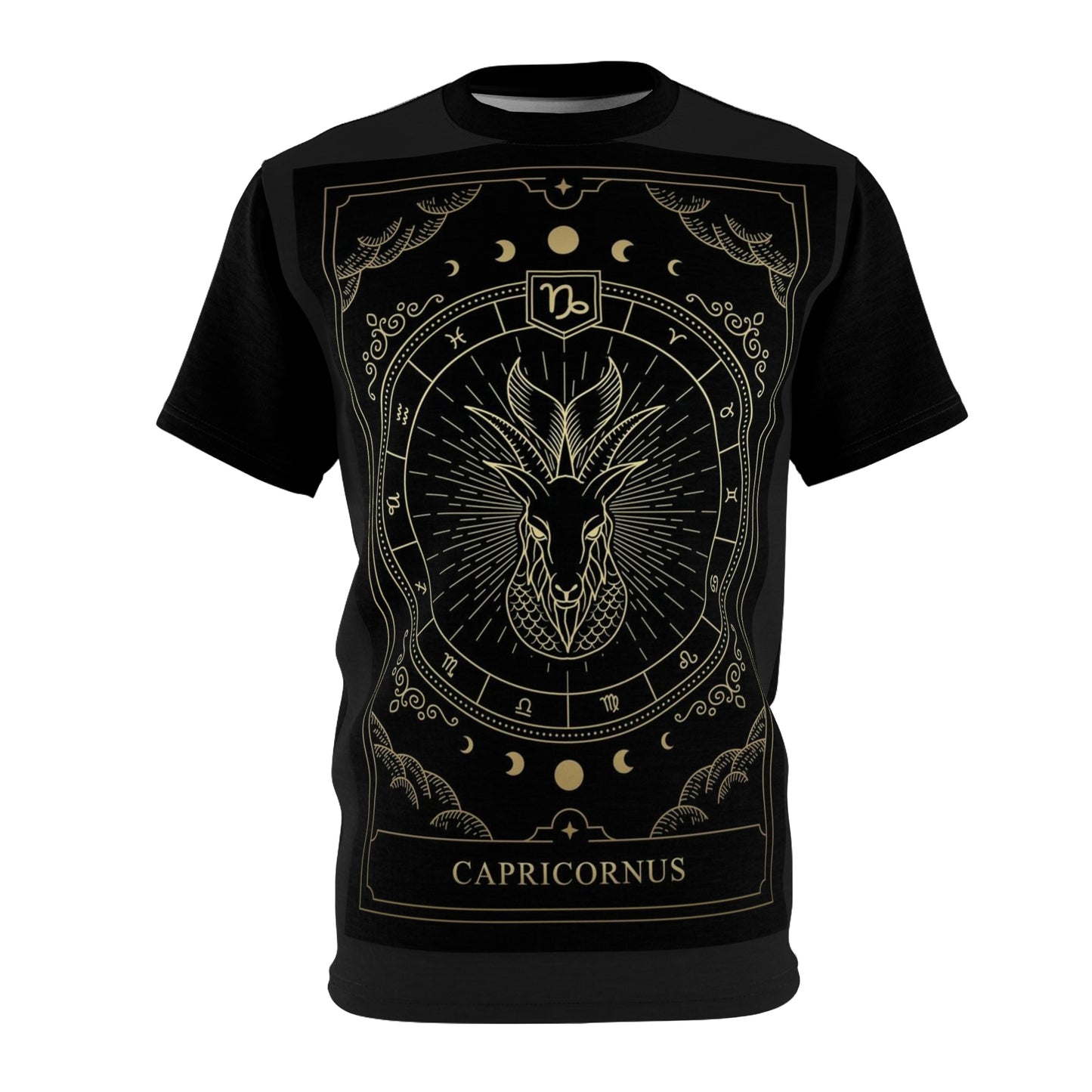 Unisex Cut & Sew Tee (AOP) Space Dust Capricorn