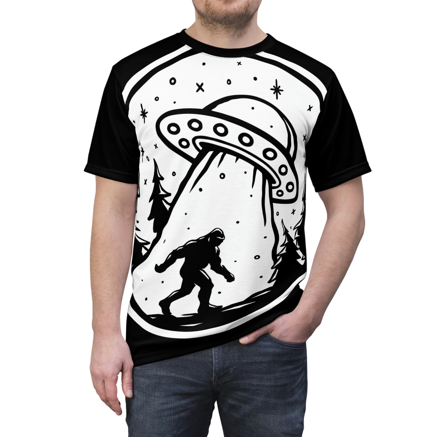 A1 Unisex Cut & Sew Tee (AOP) Space Cadet